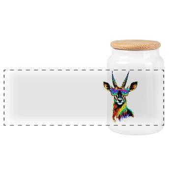 Antilope Kudu Gazelle Afrika Serengeti Antilopen - Panorama Keksdose mit Holzdeckel - Weiß - Vorne
