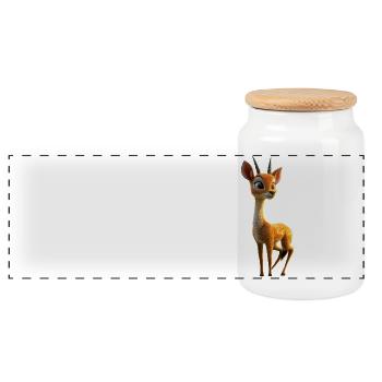 Antilope Kudu Gazelle Afrika Serengeti Antilopen - Panorama Keksdose mit Holzdeckel - Weiß - Vorne