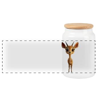 Antilope Kudu Gazelle Afrika Serengeti Antilopen - Panorama Keksdose mit Holzdeckel - Weiß - Vorne