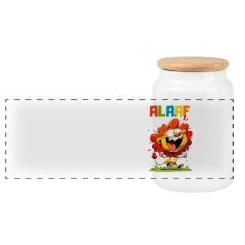 Carnaval Lion Cologne Cologne Alaaf Costume Drôle - Boîte à biscuits avec couvercle en bois - blanc - Devant