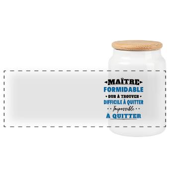 Maître formidable idée cadeau maître d'école - Boîte à biscuits avec couvercle en bois - blanc - Devant