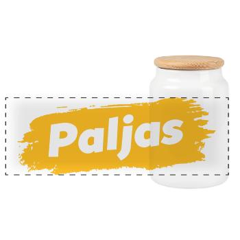 Paljas - Antwerpener Dialekt - Panorama Keksdose mit Holzdeckel - Weiß - Vorne