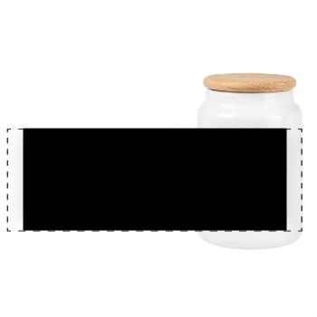 Balke3n - Panoramic Cookie Jar with Wooden Lid - white - Front