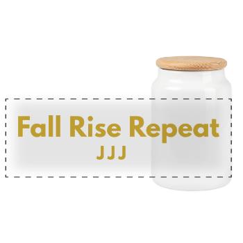 Fall Rise Repeat - Panoramic Cookie Jar with Wooden Lid - white - Front