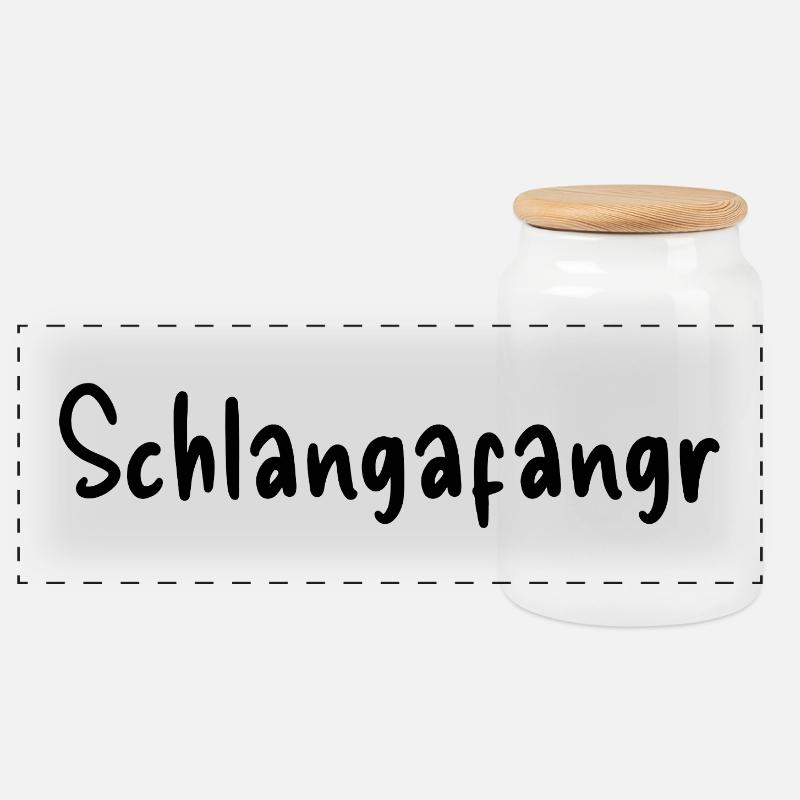 Schlangafangr - Panorama Keksdose mit Holzdeckel - Weiß