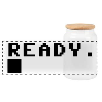 C64 idée cadeau gamer ordinateur rétro - Boîte à biscuits avec couvercle en bois - blanc - Devant
