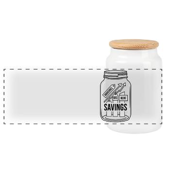 L’économie est un piège - Boîte à biscuits avec couvercle en bois - blanc - Devant