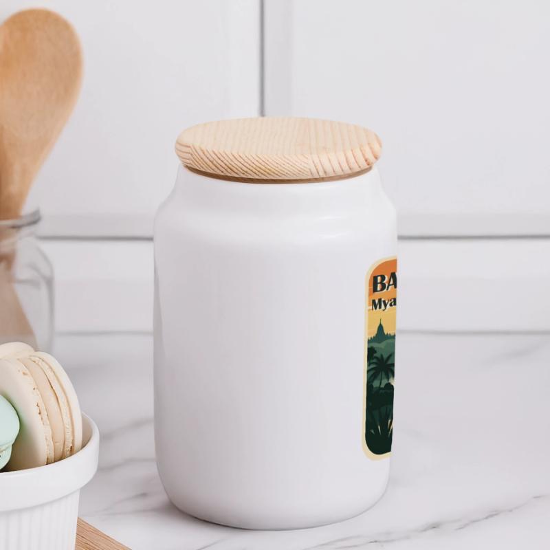 Bagan, Myanmar Boîte à biscuits avec couvercle en bois