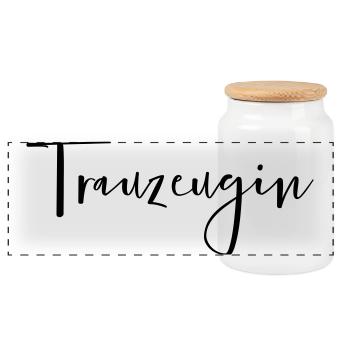 Partie de bachelorette demoiselle d'honneur - Boîte à biscuits avec couvercle en bois - blanc - Devant