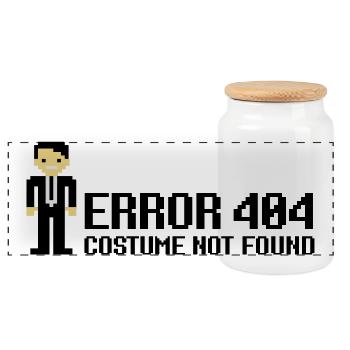 Error 404 - Costume not found - Panoramic Cookie Jar with Wooden Lid - white - Front