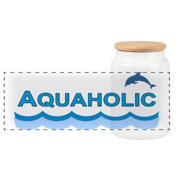 AQUAHOLIC - Panorama Keksdose mit Holzdeckel - Weiß - Vorne