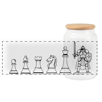Spielfigur Brettspiel Evolution: Lustiges Design - Panorama Keksdose mit Holzdeckel - Weiß - Vorne