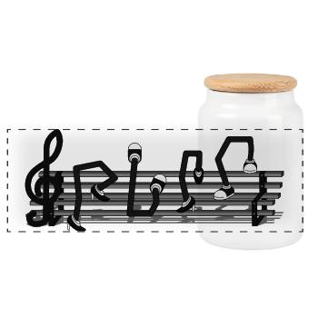 DONNE LA NOTE - Boîte à biscuits avec couvercle en bois - blanc - Devant