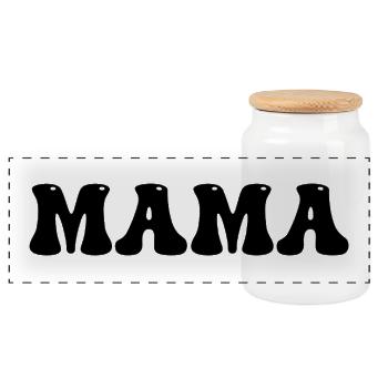 Maman - Meilleure maman - Boîte à biscuits avec couvercle en bois - blanc - Devant