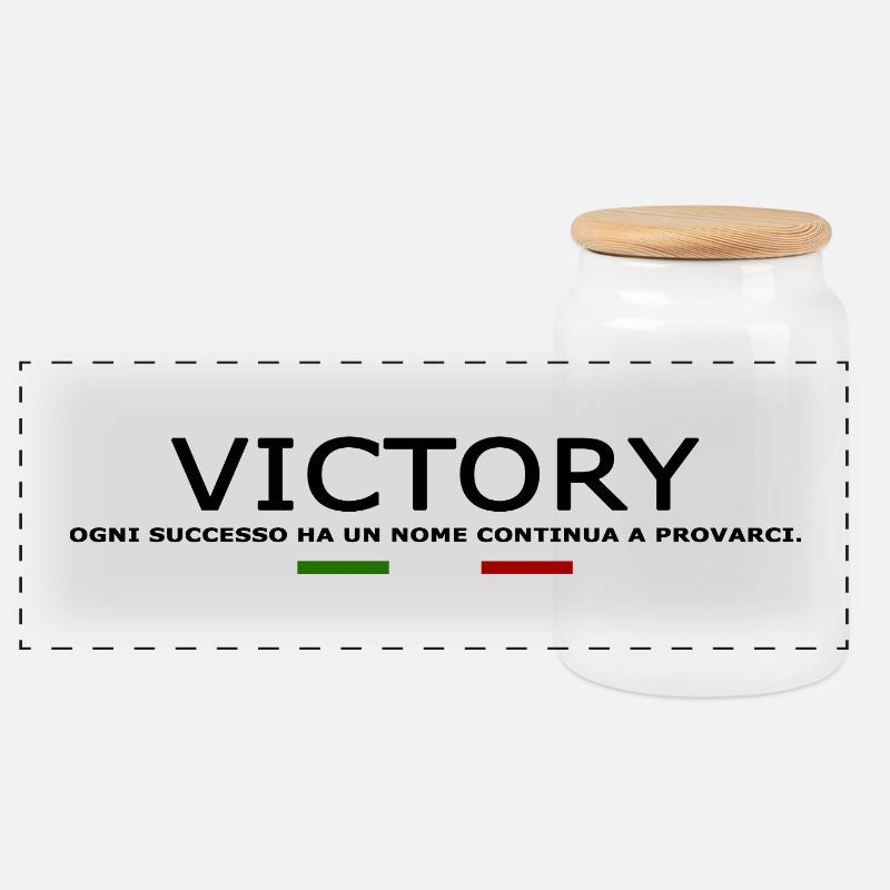 Ogni successo ha un nome Continua a provarci V1 - Panorama Keksdose mit Holzdeckel - Weiß