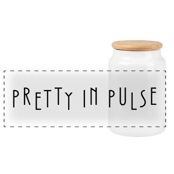 Pretty In Pulse - Boîte à biscuits avec couvercle en bois - blanc - Devant