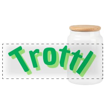 Trottl - Panorama Keksdose mit Holzdeckel - Weiß - Vorne