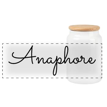 Anaphore - Boîte à biscuits avec couvercle en bois - blanc - Devant