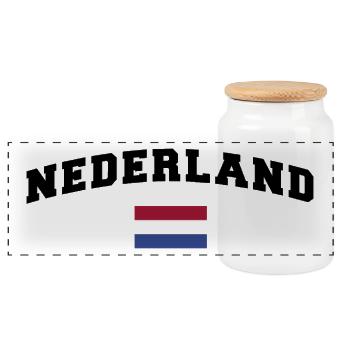 Holland Shirt - Panorama Keksdose mit Holzdeckel - Weiß - Vorne