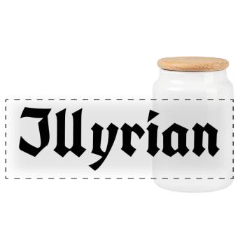Illyrian - Boîte à biscuits avec couvercle en bois - blanc - Devant