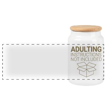 Adulte - Instructions non incluses - Boîte à biscuits avec couvercle en bois - blanc - Devant