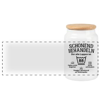 Schonend Behandeln 88 Geschenk Zum 88. Geburtstag - Panorama Keksdose mit Holzdeckel - Weiß - Vorne