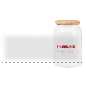 THÜRINGISCH THAUFRINGEN - Boîte à biscuits avec couvercle en bois - blanc - Devant
