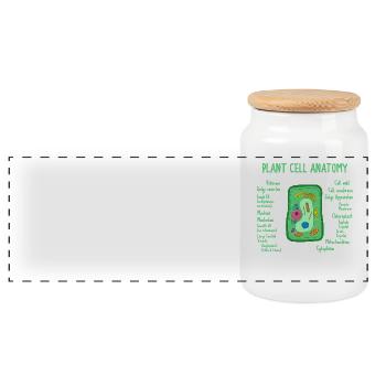 Anatomie de la biologie cellulaire végétale Biologiste Science - Boîte à biscuits avec couvercle en bois - blanc - Devant