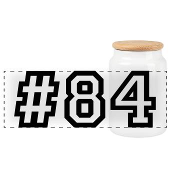1984 Born 42nd birthday 42 years old - Panoramic Cookie Jar with Wooden Lid - white - Front