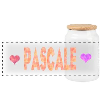 Pascale - Panoramic Cookie Jar with Wooden Lid - white - Front
