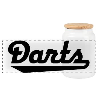 2541614 15380511 Darts - Panoramic Cookie Jar with Wooden Lid - white - Front