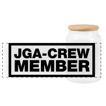 Bachelor Party Crew Member Element Top (Bachelor Party MC Rocker Design) - Panoramic Cookie Jar with Wooden Lid - white - Front