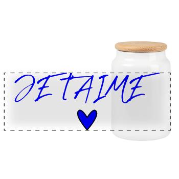 VALENTINSTAG. Junggesellinnenabschied. ICH LIEBE DICH. ICH LIEBE DICH. LIEBE - Panorama Keksdose mit Holzdeckel - Weiß - Vorne