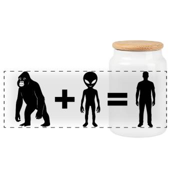 Evolution 2.0 by Falsches Design - Panorama Keksdose mit Holzdeckel - Weiß - Vorne