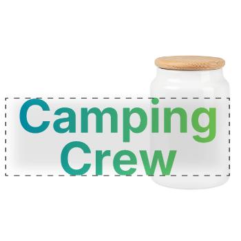 Camping Crew - Panorama Keksdose mit Holzdeckel - Weiß - Vorne