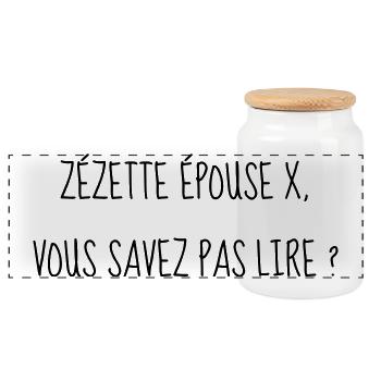 Cinéma / Citation / Série télé / Geek - Boîte à biscuits avec couvercle en bois - blanc - Devant