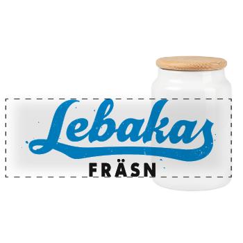 Milling Lebakas - Panoramic Cookie Jar with Wooden Lid - white - Front