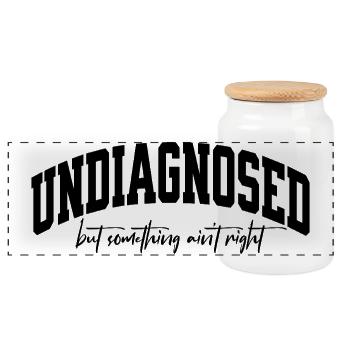 Undiagnosed but something aint right - Panorama Keksdose mit Holzdeckel - Weiß - Vorne