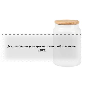 Humour Chien Cadeau - Boîte à biscuits avec couvercle en bois - blanc - Devant