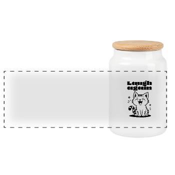 Lough à nouveau - Boîte à biscuits avec couvercle en bois - blanc - Devant