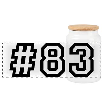 1983 Born 43rd Birthday 43 years old - Panoramic Cookie Jar with Wooden Lid - white - Front