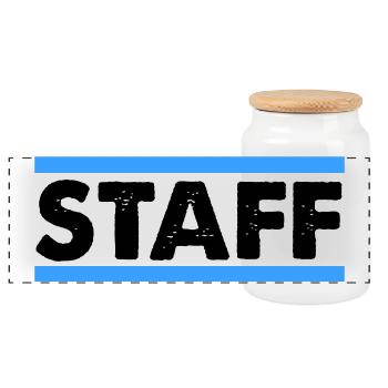 Personnel - Boîte à biscuits avec couvercle en bois - blanc - Devant