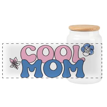Cool Mom - Panorama Keksdose mit Holzdeckel - Weiß - Vorne
