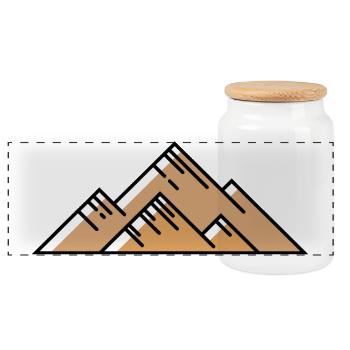 Monts de Berge - Boîte à biscuits avec couvercle en bois - blanc - Devant