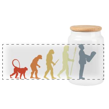 Évolution de l’architecte - Boîte à biscuits avec couvercle en bois - blanc - Devant