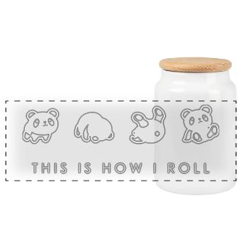 C'EST COMMENT JE ROULE - Boîte à biscuits avec couvercle en bois - blanc - Devant