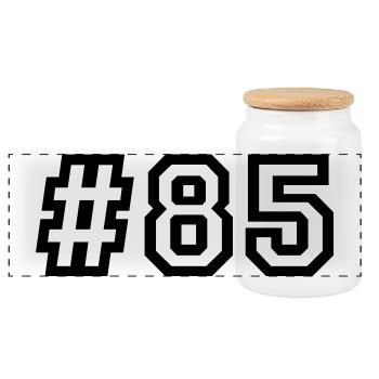 1985 Born 41st birthday 41 years old - Panoramic Cookie Jar with Wooden Lid - white - Front