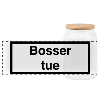 Bosser tue :) - Boîte à biscuits avec couvercle en bois - blanc - Devant