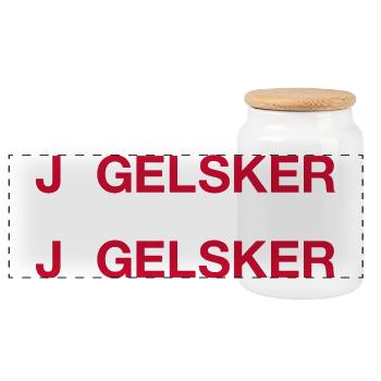 I LOVE DENMARK Denmark flag - Panoramic Cookie Jar with Wooden Lid - white - Front