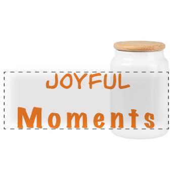 Joyful Moments Design - for a better lifestyle - Panorama Keksdose mit Holzdeckel - Weiß - Vorne